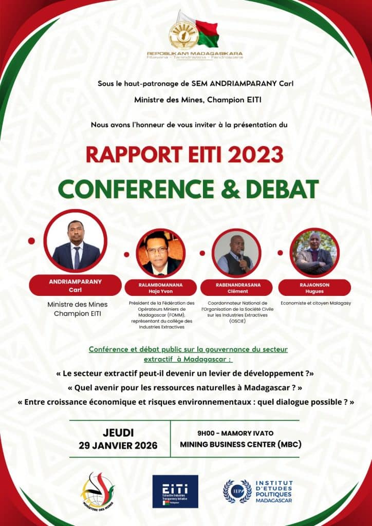 INVITATION – Présentation publique du Rapport ITIE 2023 et Débat public 2026